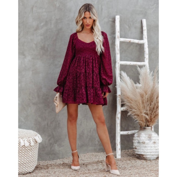 Vici Smocked Babydoll Dress - Size Small. - Picture 1 of 8